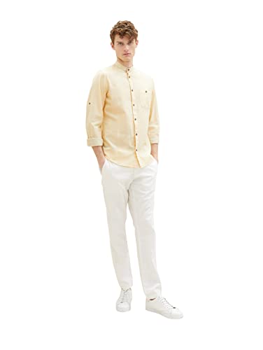 TOM TAILOR Herren 1036214 Hemd, 31773 - Yellow Pinstripe, M – Ansicht 2