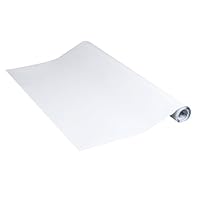 Klebefolie Uni Matt Weiß Dekofolie Möbelfolie Tapeten selbstklebende Folie, PVC, ohne Phthalate, Weiß, 45 cm x 2 m, 160 µm (Stärke: 0,16 mm), Venilia, 53288