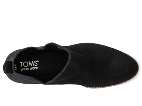 TOMS Women's Eliza Black Suede/Metallic Suede, 9.5 Medium by TOMS - Used condition - Image 2