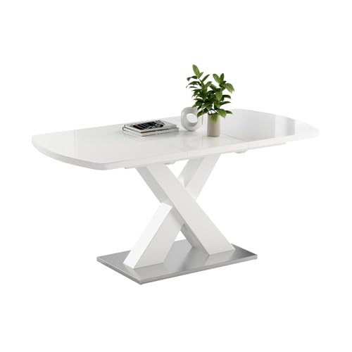 Vicco Tavolo Da Pranzo Bianco 120 X 80 Cm Estensibile - 7