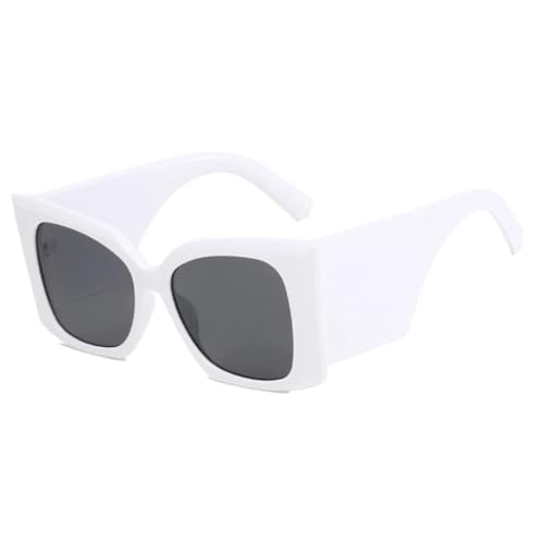 Lunettes de soleil œil de chat vintage surdimensionnées noires dégradées pour femmes hommes