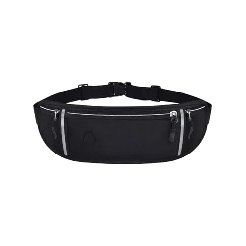 Compatible for Correr riñonera Ligera Gimnasio Deporte Correa elástica Ajustable(Black)
