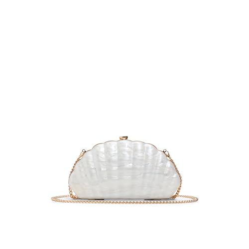 Pochette de luxe Aldo Sheshell finitions soignées coloris blanc intemporel femme