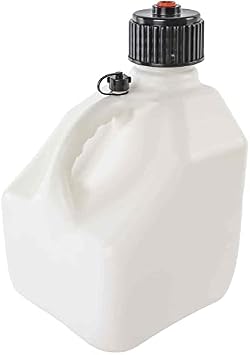 JEGS Square White Jug | 3-Gallon Capacity | Contoured Handle | Exterior Fluid Level Markings | Leak-Free Seal | Unbreakable Cap | Made In USA