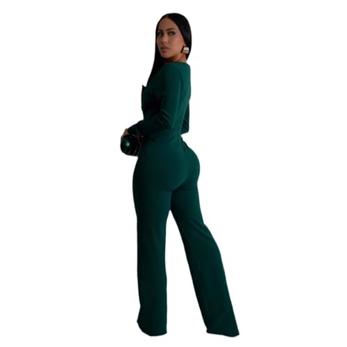 QZKLWG Women's fashionable and sexy high waisted wide leg pantsclub business party jumpsuit M by QZKLWG - Used condition - Image 3