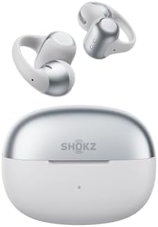 SHOKZ OpenDots 2 Open-Ear Clip-On-Kopfhörer, Clip-On Earbuds, Grau | verbessertes Dolby Audio mit Deep Bass Bluetooth 6.1, 40 Std. Akku, IP57, 3 Mikrofone, kabelloses Laden, Alltag