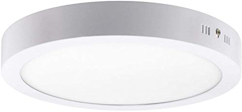PACK DE 2 DOWNLIGHT PANEL SUPERFICIE LED CIRCULAR 20W plafon Redondo Para Techo y Pared LUZ BLANCA FRÍA [Clase de eficiencia energética A++]