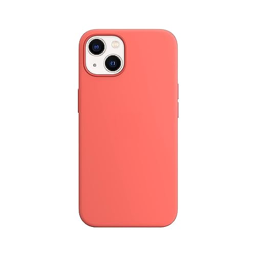 Image of NAFS Silicone Case Compatible with iPhone 14 | Camera Protect Microfiber Lining Cover | Case Cover for iPhone 14 (Orange)