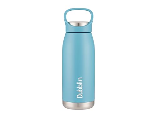 Image of Dublin Hiker 500 ML Stainless Steel Water Bottle, Vacuum Insulated Sports Bottle with Flip Lid, Leakproof Travel Flask (Blue)