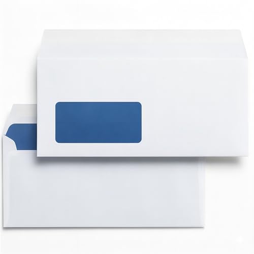 umschlag-discount - 100 Briefumschläge mit Fenster, DIN lang...