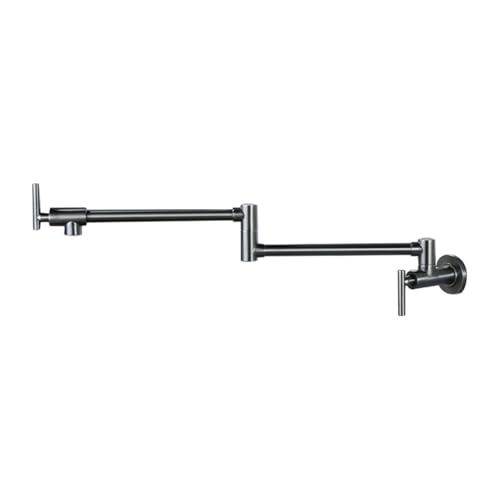 Robinet mural de cuisine gris unique pivotant et pliable pour évier pratique