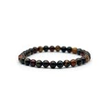 Tigerauge Armband 6mm Multicolor | Schutz und innere Stärke | Edelsteine aus Südafrika | Handgefertigtes Perlenarmband aus Deutschland | Schmuck für Damen & Herren