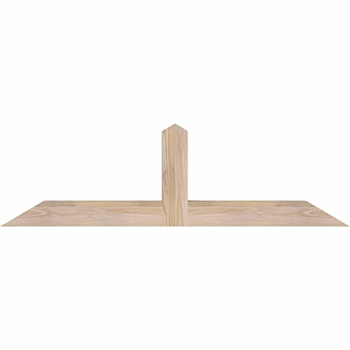 Ekena Millwork 48"W x 14"H x 3 1/2"D x 3 1/2"F, 7/12 Pitch, Portland Smooth Timber Gable Bracket, Douglas Fir