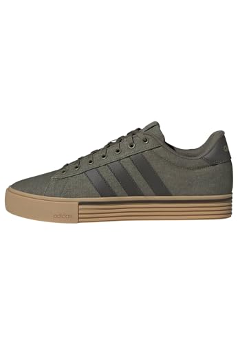 adidas Unisex-Adult Daily 4.0, Olive Strata/Shadow Olive/Gum, 4
