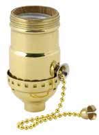 Upgradelights® Replacement Unthreaded Uno Lamp Socket with Pull Chain ...