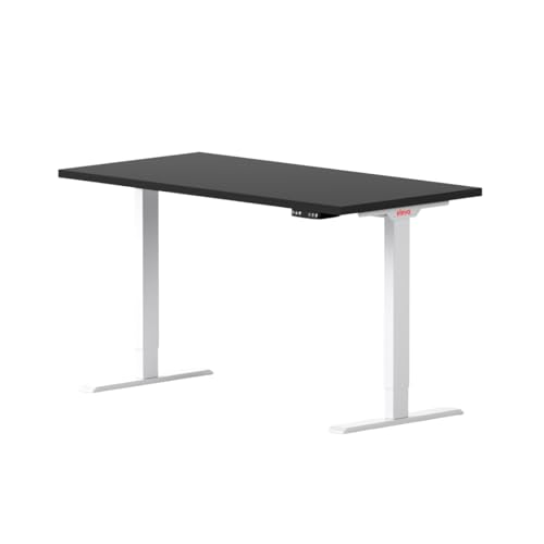 Eleva GO Escritorio elevable con Tablero Redondo Color Negro (140x70x3cm)｜Standing Desk Standard, Regulable en Altura 70-120cm｜ 3 Opciones de Memoria Inteligente para Oficina y Hogar