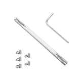 Perno Cuadrado de 8 x 8 x 150 mm para Picaporte de Puerta, Eje Dividido de Acero para Manija de Puerta y Ventana, Pasador con Tornillos Hexagonales M6 y llave Hexagonal, Para Ventana y Puerta