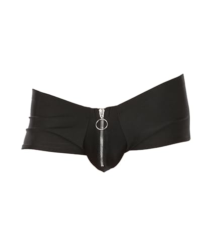 Men's Zipper Boxer Briefs with Pouch Low Rise Open Front Panties Sexy Underwear Stretch Short Lingerie2