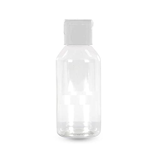Image of Dinojames 100ml Empty Refillable Plastic Bottles with Flip Top Cap - Leak-Proof Travel Bottles for Sanitizer, Shampoo, Oil - Pack of 20
