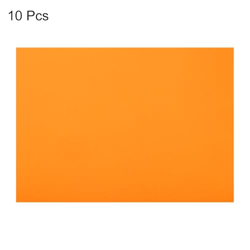 Image of uxcell 10pcs Corrugated Cardboard Paper Sheets,Orange Yellow,14 inch x 10inch,for Craft and DIY Projects