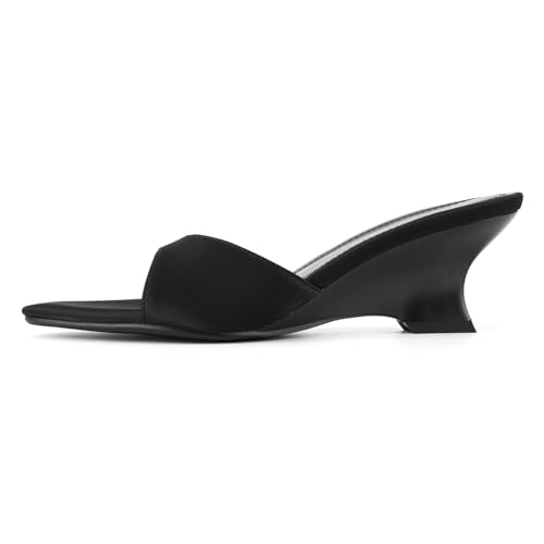 Image of QIV Leopard Kitten Heels Pointed Toe Mule Heels for Women Open Toe Kitten Heel for Party Dressy Wedding