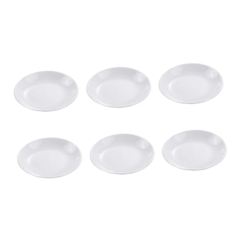 Healifty 6 piezas Platos de para Condimentos Blancos Prácticos para Salsa Vinagre Aperitivos y Uso Diario Cocina y Barbacoa Reutilizable