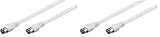 goobay 50747-GB F-Quick SAT Anschlusskabel (80 dB), 2x Geschirmt, F-Stecker (Quick) > F-Stecker (Quick) (Vollständig Geschirmt) (Packung mit 2)