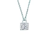 DYRBF PT950 Platinum - Colgante cuadrado de moissanita de 2 quilates para mujer, acabado de espejo con patrones arcaicos, simbólico para hitos