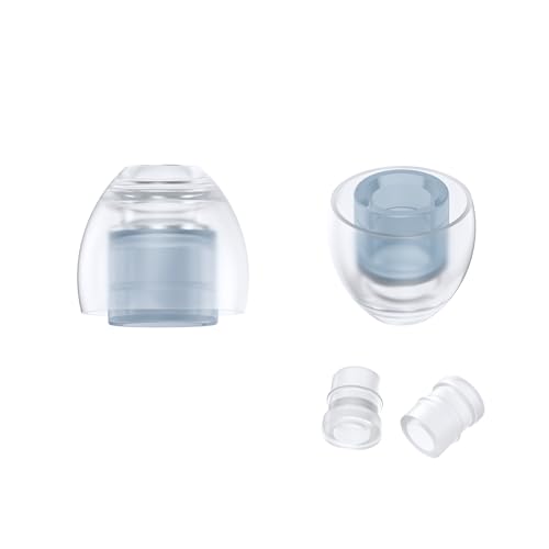 SpinFit NEO for IEM - SS - Silicone Patented Eartips for Replacement, Secure Fit and Supreme Comfort, Reduce Allergic Reaction, One Set Fits Normal and Thin Nozzles (1 Pair)(with Inserts) by SpinFit - Used condition - US$10.31