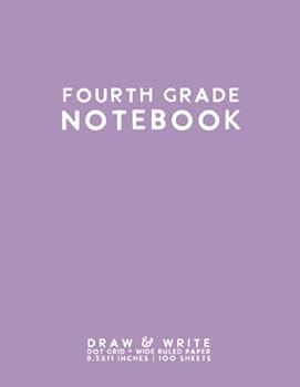 Fourth Grade Notebook: Light Purple Softcover Wide Ruled Composition Journal