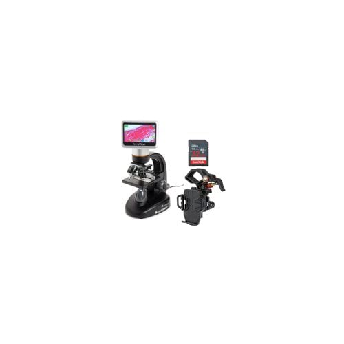 Celestron Tetraview Lcd Digital Microscope Bundle With Nexyz Smartphone Digiscoping Kit (3 Items) #TOP2
