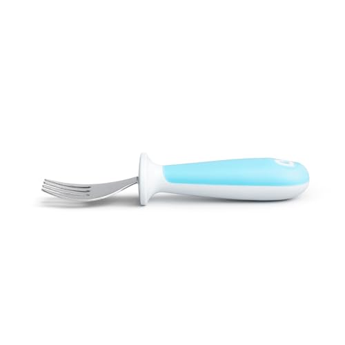 Image of Munchkin Raise Toddler Fork & Spoon Set for Mealtime, BPA Free, Blue | 12+ Months | Includes 1 Forks & 1 Spoons | Self-Feeding Essentials