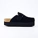 CUSHIONAIRE Women's Granola *Previous Buckle Issue Fixed* Genuine Suede Cork Footbed Platform Clog, +Comfort, Wide Widths Available, Black 11