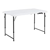 Mi Ko Mi Ka Mesa Plegable Solid 180cm o 122cm, Capacidad 4/6/8 Personas y Carga 150 kg. Multiuso (Mesa 122CM)