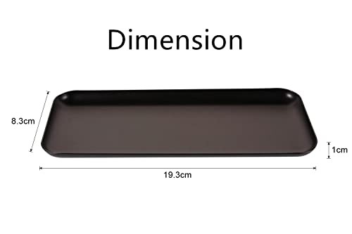 Bathroom Tray For Counter, Guest Towel Organizer, Small Metal Vanity Trays, Soap Dispenser Bath Tray, Perfume Holder, Candle Tray, 7.5 Inch, Stainless Steel, Matte Black, 2 Pcs, Z Metnal #TOP1