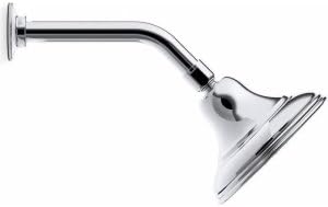 Side view of the KOHLER Devonshire Showerhead, showing its design and wall connection.