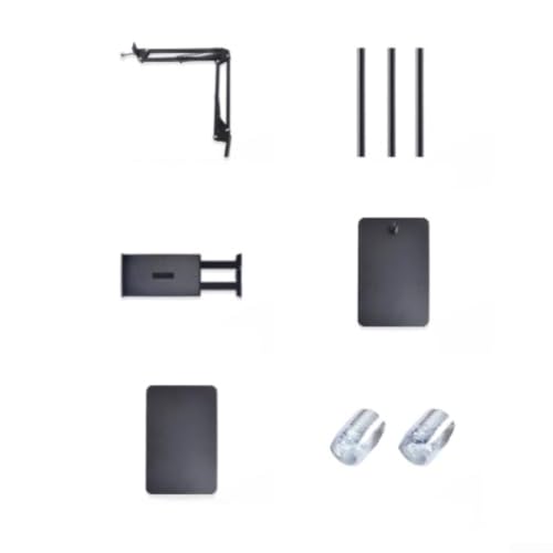 Soporte para tabletas con base pesada anticaídas y abrazadera ajustable para mesa 5