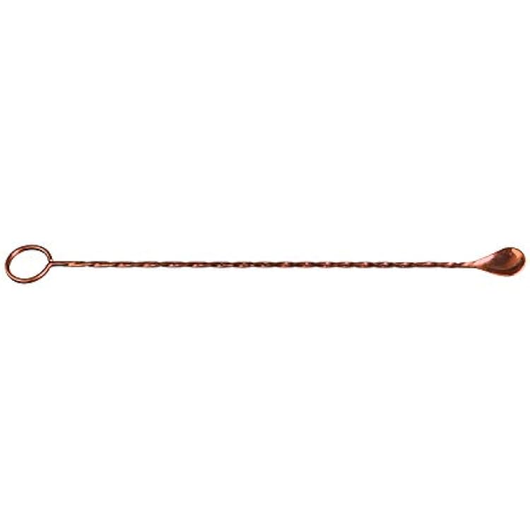 Sertodo Copper Ringer Bar Spoon | 12 inch | 100% Pure Copper, Heavy Gauge, Hand Forged | Mix Signature Cocktails in Style | Professional Bartender Grade | Gift the Mixologist's Choice in Barware