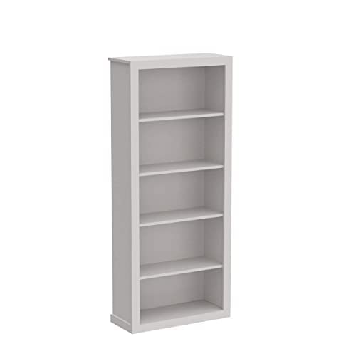 Edenbrook Sumac Bookcase, 5-Shelf Organizer For Bedroom Furniture Or Home Office Furniture, White Bookshelf 12.8D X 31.5W X 72.8H In #TOP2