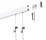 3 Meter (2 x 1,5m) SOFT-RAIL® Bilderschienen Set BUDGET (S), Weiß, versch. Längen und Farben