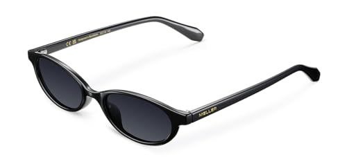Image of Meller by Lenskart | Binti | Black Full Rim Sunglasses | Medium Oval Frame | Polarised and UV Protection | Contemporary Styles for Men & Women | Designed in Barcelona