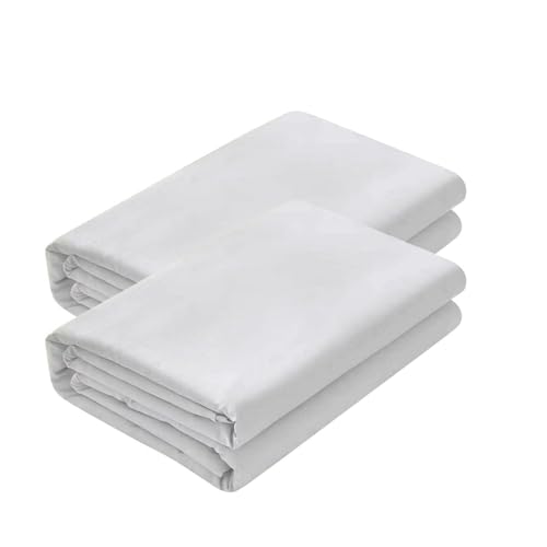 Single Bedding Flat Sheet 2 Pack– Soft Brushed Polyester Microfiber Fabric – Hypoallergenic, Wrinkle, Shrinkage & Fade Resistant Top Sheets – Perfect Bedsheets for Home & Hotel Use (White)