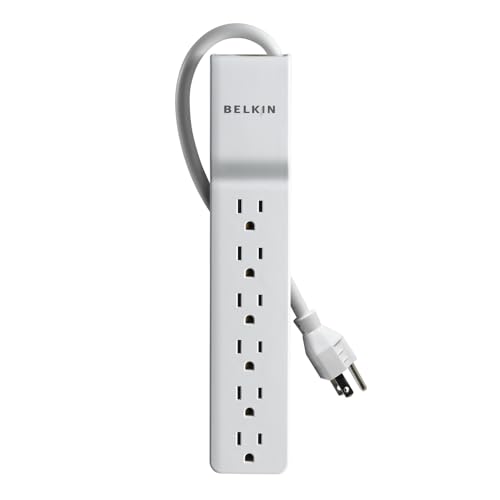 Belkin 6-Outlet Surge Protector Power Strip, UL-Listed w/ 6 AC Outlets & 10ft/3M Cord, ABS, Overload...