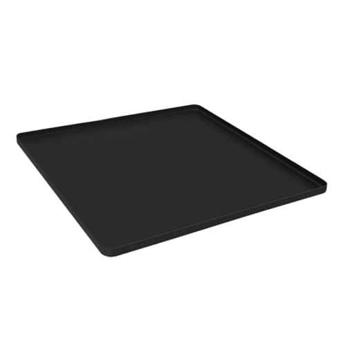 Zerodeko Almohadilla De Silicona Del Refrigerador Bajo La Almohadilla De La Lavadora Estera De Silicona Para Refrigerador Bandeja De Nevera Pequeña Mini Nevera Portátil Gel De Sílice Black