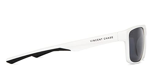 Image of Vincent Chase By Lenskart | Full Rim Rectangle Stylish Sunglasses | Polarized and UV Protected | For Men and Women | Large | VC S14121