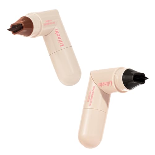 2 Piezas Sello Eyeliner, Delineador De Ojos De Doble Punta Para Mujer, Negro y Marrón Diseño De 2 Puntas De Secado Rápido, Plantilla Cosmética Resistente A Las Manchas, Herramienta Portátil