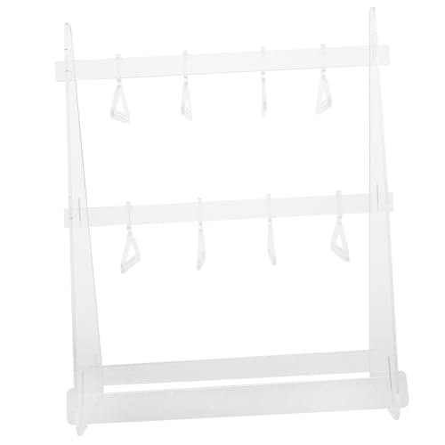 TOPBATHY 1 Juego Soporte De Joyería Transparente Estante De Exhibicion Titulares Equipo Soporte Para Collar y Pendientes Tapa Pararse Mostrar Soportes Organizador De Collares Patas Acrílico