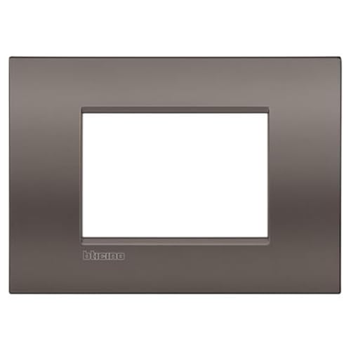 Bticino LNC4803CY Placca Livinglight Air 3 Moduli, Argilla