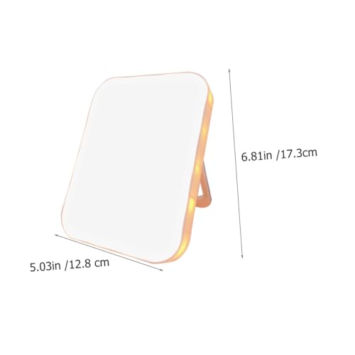 Uonlytech espejo rectangular portátil con luz LED y carga USB miniatura 2