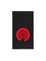 Bosch PKF375FP2E Series 6 Domino Glass Ceramic Hob, 30 cm Wide, PowerBoost Faster Cooking, DirectSelect Intuitive Operation, ComfortProfile Elegant Decorless Design, Child Lock, Black